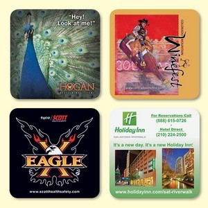 Vynex® DuraTec® 3.6"x3.6"x1/16" Hard Surface Drink Coaster