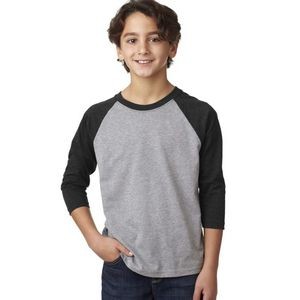 Next Level Apparel Youth CVC 3/4-Sleeve Raglan