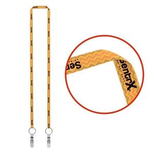 3/8" Dual LA-214 Attachment Sublimation Lanyard (QuickShip) 18-24 Days