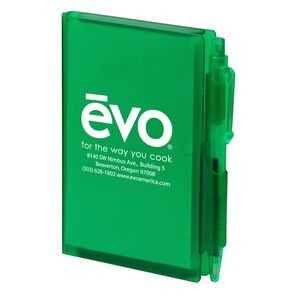 Hard Cover Note Pad w/ Pen
