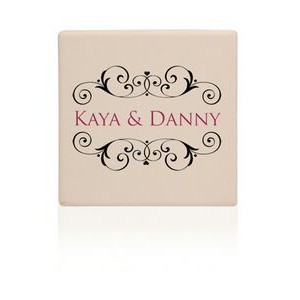 4" Square Ceramic Coaster