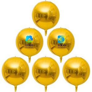 22 Inch Round Aluminum Foil Balloon Metallic Gold Balloons