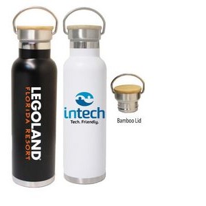 22 Oz. Bamboo Lid S. Steel Vacuum Insulated Bottle