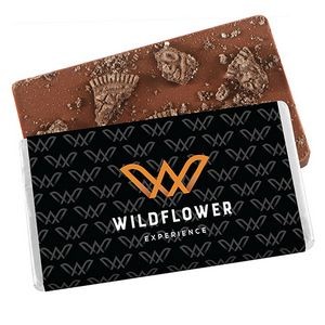 Foil Wrapped Belgian Chocolate Bar w/ Oreo® Topping