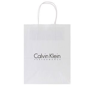 White Kraft Shopping Bag (8.66"x4.33"x10.90")