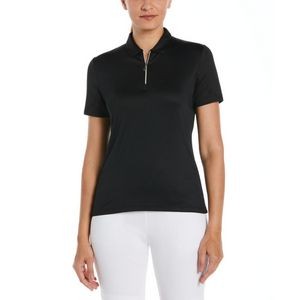 Callaway® Moisture Wicking Women's Chev Quarter Zip Polo Shirt with Custom Logo