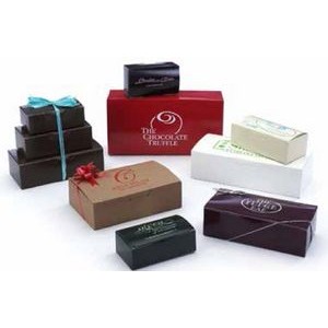 White Gloss/Kraft One-Piece 1 LB Candy Box (7 1/8"x 3 1/4"x 1 7/8")