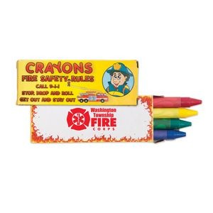 4 Pack Fire Safety Crayons