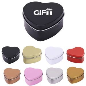 Heart Shaped Metal Tins with Lids