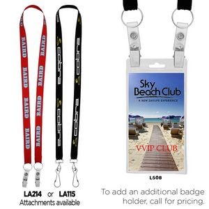 3/4" Econo Dual Attachment Lanyard (QuickShip) 18-24 Days
