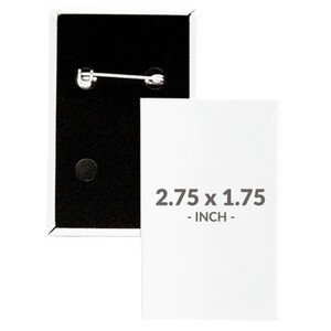 2.75 X 1.75 Inch Rectangle Custom Buttons