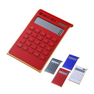 Ultra Thin Solar & Battery Dual Power Desktop Calculator