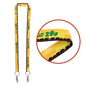 3/4" Dual LA-214 Attachment Sublimation Lanyard (QuickShip) 18-24 Days