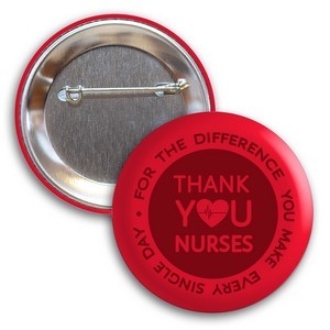 2-3/16 Diam Round Button w/ Pin