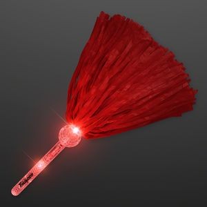 Light Up Team Spirit Red Pom Poms - Domestic Print