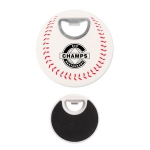 Baseball Coaster Bottle Opener