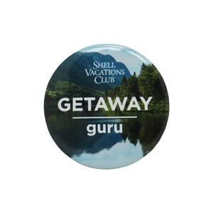 1 1/2" Round Full Color 1-Piece Button w/Safety Pin