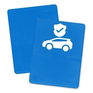 Single Panel Proof of Insurance Holder w/ Business Card Pocket