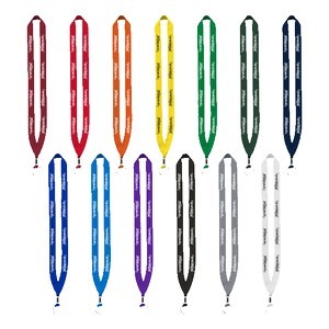 3/4" Polyester Lanyard with Metal Crimp & Split-Ring