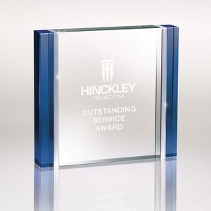 Cosenza III Blue & Aluminum Edged Rectangle