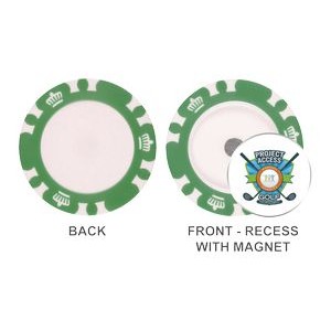 Magnetic Poker Chip with custom removable Golf Ball Marker