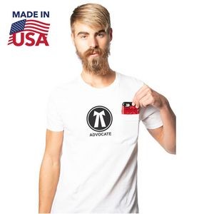 USA Made Unisex 50/50 Blend Pocket Tee